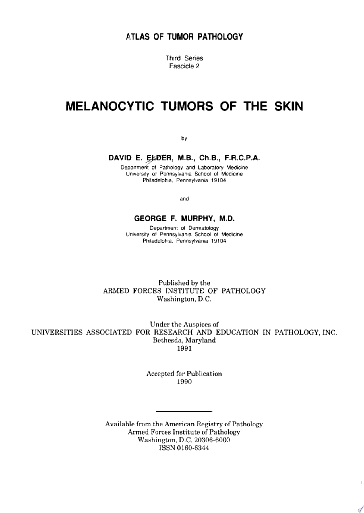 Melanocytic Tumors of the Skin