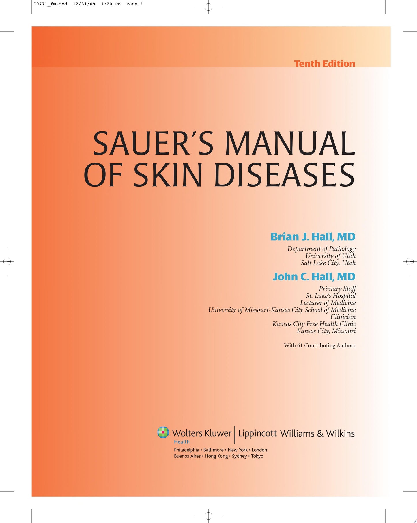 Sauer’s Manual of Skin Diseases, 11th Edition