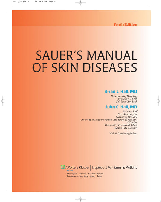 Sauer’s Manual of Skin Diseases, 11th Edition